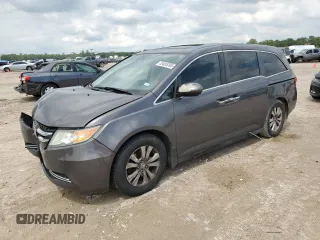 2014 Honda Odyssey EX-L with VIN 5FNRL5H62EB107757, listed as a Copart auction lot 53485395 with 206,116 mi miles and Salvage title. Bid and sale history available at DreamBid. Image 1.