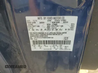 2011 Ford F-150 XL with VIN 1FTFX1CF6BKD08132, listed as a Copart auction lot 52535395 with Not provided miles and Salvage title. Bid and sale history available at DreamBid. Image 12.
