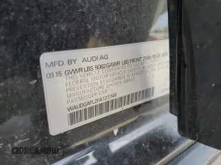 2015 Audi S4 Premium Plus with VIN WAUDGAFL2FA121746, listed as a Copart auction lot 60754044 with 124,848 mi miles and Salvage Title. Bid and sale history available at carsss.com. Image 12.