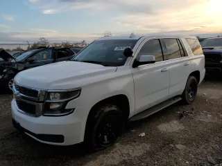 2019 Chevrolet Tahoe Commercial with VIN 1GNLCDEC2KR241479, listed as a Copart auction lot 83676744 with 104,092 mi miles and Salvage Title. Bid and sale history available at carsss.com. Image 1.
