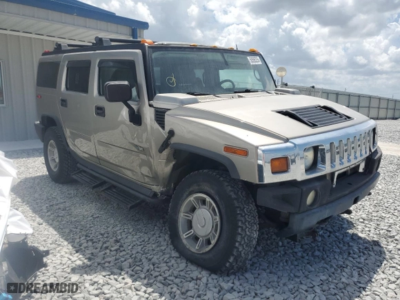 2003 Hummer H2 with VIN 5GRGN23U83H124614, listed as a Copart auction lot 50595255 with 121,356 mi miles and Salvage Title. Bid and sale history available at carsss.com. Image 4.