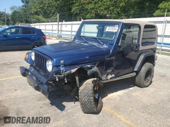 2002 Jeep Wrangler X with VIN 1J4FA39S32P735671, listed as a Copart auction lot 68236084 with 137,587 mi miles and Salvage Title. Bid and sale history available at carsss.com. Image 1.