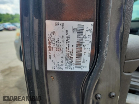 2007 Ford Explorer Sport Trac Limited с VIN 1FMEU53K37UA64715, выставлен на аукционе Copart как лот 60997955 с пробегом 153 636 миль миль и Списание • Salvage title. История ставок и продаж доступна на DreamBid. Изображение 12.