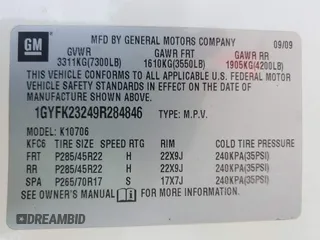 2009 Cadillac Escalade z VIN 1GYFK23249R284846, wystawiony jako IAAI lot #42184659 z przebiegiem Nie podano mil oraz . Historia ofert i sprzedaży dostępna na DreamBid. Obrazek 9.