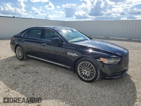 2022 Genesis G90 Ultimate with VIN KMTF54PH1NU095958, listed as a Copart auction lot 72566644 with 32,994 mi miles and Salvage Title. Bid and sale history available at DreamBid. Image 4.