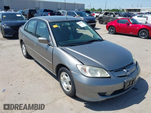 2005 Honda Civic with VIN JHMES966X5S003661, listed as a IAAI auction lot 41991358 with 145,574 mi miles and . Bid and sale history available at DreamBid. Image 1.