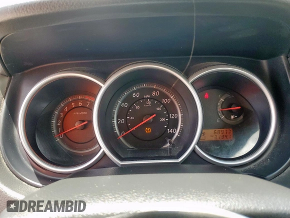 2010 Nissan Versa S with VIN 3N1BC1CP9AL372491, listed as a Copart auction lot 62467025 with 68,977 mi miles and Salvage title. Bid and sale history available at DreamBid. Image 9.