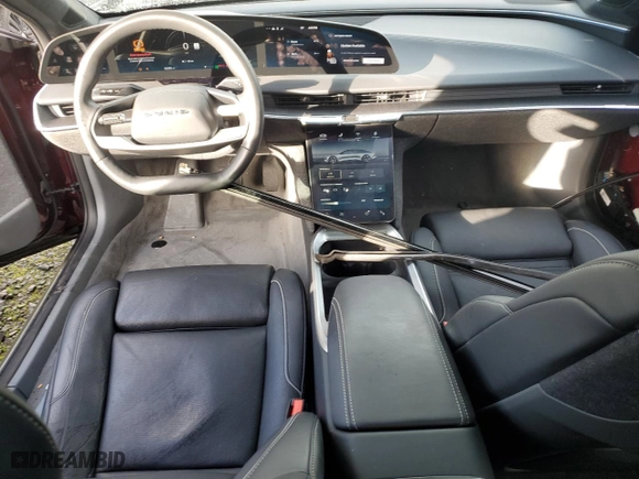2023 Lucid Air Touring with VIN 50EA1TEA9PA001166, listed as a Copart auction lot 77037174 with 15,530 mi miles and Salvage Title. Bid and sale history available at carsss.com. Image 8.