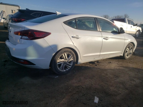 2019 Hyundai Elantra SEL with VIN 5NPD84LF8KH482143, listed as a Copart auction lot 41019504 with 96,196 mi miles and Salvage Title. Bid and sale history available at carsss.com. Image 3.