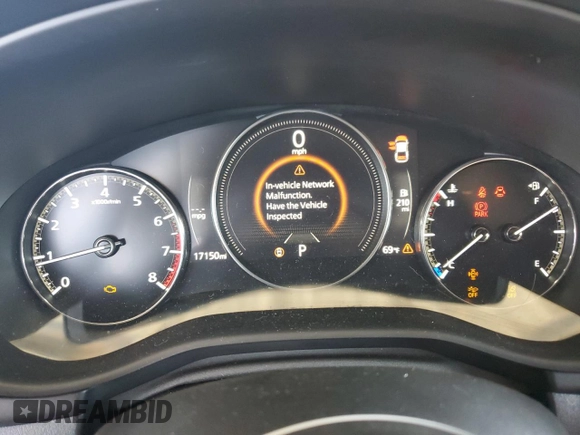 2024 Mazda 3 S Carbon Edition with VIN 3MZBPBCM7RM410798, listed as a Copart auction lot 52444015 with 17,150 mi miles and Non Repairable. Bid and sale history available at DreamBid. Image 9.