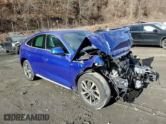 2022 Audi Q5 Sportback S line Premium Plus with VIN WA15AAFY2N2139199, listed as a Copart auction lot 82804054 with Not provided miles and Salvage title. Bid and sale history available at DreamBid. Image 12.