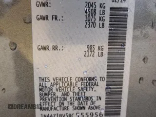 2024 Nissan LEAF S with VIN 1N4AZ1BV5RC555956, listed as a Copart auction lot 60755845 with 9,587 mi miles and Salvage title. Bid and sale history available at DreamBid. Image 13.