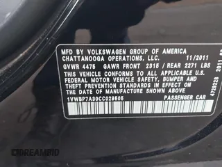 2012 Volkswagen Passat SE с VIN 1VWBP7A30CC029505, выставлен на аукционе IAAI как лот 42203089 с пробегом 140 764 миль миль и . История ставок и продаж доступна на DreamBid. Изображение 9.