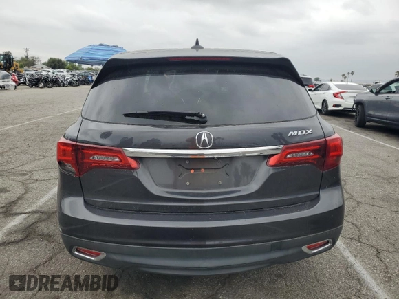2014 Acura MDX Technology with VIN 5FRYD3H43EB020265, listed as a Copart auction lot 53580405 with 87,116 mi miles and Salvage title. Bid and sale history available at DreamBid. Image 6.