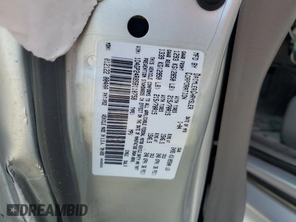 2005 Dodge Caravan SE z VIN 1D4GP24R85B110758, wystawiony jako Copart lot #54221555 z przebiegiem 53 510 mil mil oraz Szkoda całkowita • Salvage title. Historia ofert i sprzedaży dostępna na DreamBid. Obrazek 13.