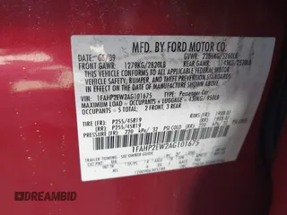 2010 Ford Taurus SEL с VIN 1FAHP2EW2AG101675, выставлен на аукционе IAAI как лот 42344960 с пробегом 182 165 миль миль и . История ставок и продаж доступна на DreamBid. Изображение 9.