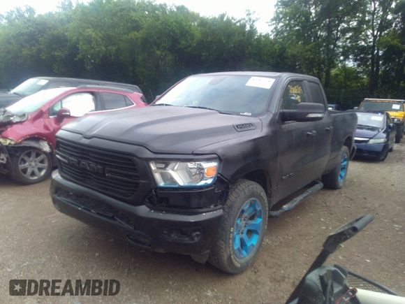 2020 Ram 1500 Big Horn with VIN 1C6SRFBT2LN280589, listed as a IAAI auction lot 42505720 with 124,355 mi miles and . Bid and sale history available at DreamBid. Image 2.
