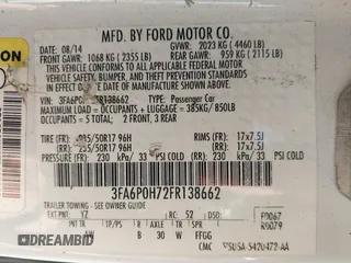 2015 Ford Fusion SE with VIN 3FA6P0H72FR138662, listed as a IAAI auction lot 41964087 with 190,982 mi miles and . Bid and sale history available at DreamBid. Image 9.
