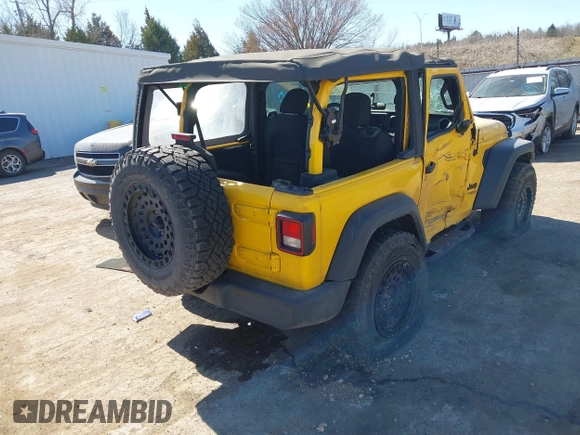 2021 Jeep Wrangler Sport S with VIN 1C4HJXAG5MW691176, listed as a IAAI auction lot 41747618 with 115,775 mi miles and . Bid and sale history available at DreamBid. Image 4.