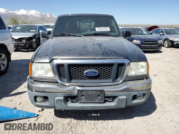 2004 Ford Ranger XL Fleet with VIN 1FTZR45E74PA52506, listed as a Copart auction lot 53151675 with 233,833 mi miles and Clean Title. Bid and sale history available at DreamBid. Image 5.