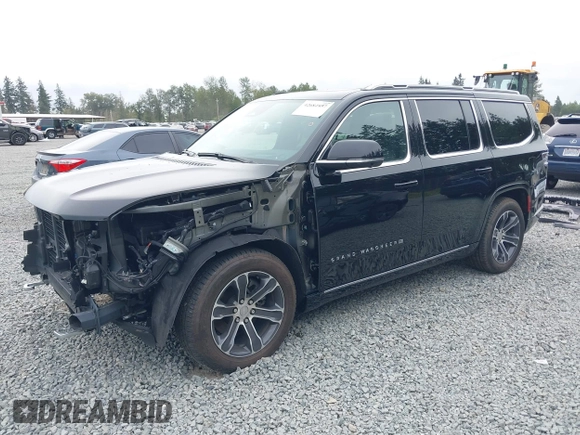 2023 Jeep Grand Wagoneer with VIN 1C4SJVEJ2PS573498, listed as a IAAI auction lot 42684957 with 7,334 mi miles and . Bid and sale history available at DreamBid. Image 2.