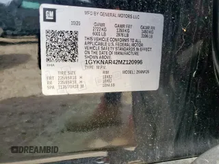 2021 Cadillac XT5 FWD Luxury with VIN 1GYKNAR42MZ120996, listed as a Copart auction lot 63314655 with 49,977 mi miles and Salvage title. Bid and sale history available at DreamBid. Image 14.