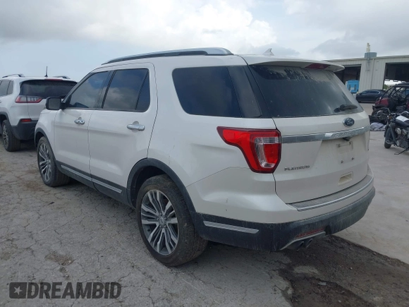 2018 Ford Explorer Platinum with VIN 1FM5K8HT7JGB88159, listed as a IAAI auction lot 42572735 with 133,718 mi miles and . Bid and sale history available at DreamBid. Image 3.