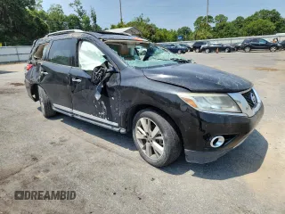 2014 Nissan Pathfinder Platinum with VIN 5N1AR2MN6EC626276, listed as a Copart auction lot 62007155 with Not provided miles and Salvage title. Bid and sale history available at DreamBid. Image 4.