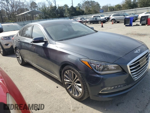 2017 Genesis G80 3.8L with VIN KMHGN4JE2HU182477, listed as a Copart auction lot 43333425 with 71,404 mi miles and Salvage Title. Bid and sale history available at DreamBid. Image 4.