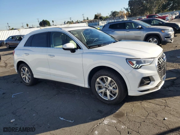 2024 Audi Q3 Premium with VIN WA1AUCF30R1087346, listed as a Copart auction lot 85033524 with 5523 miles and Salvage Title. Bid and sale history available at carsss.com. Image 4.