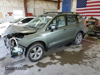 2015 Subaru Forester with VIN SA0123301, listed as a Copart auction lot 54677574 with 58,430 mi miles and Salvage title. Bid and sale history available at DreamBid. Image 1.
