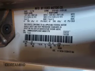 2019 Ford Transit Connect XLT with VIN NM0GS9F23K1406175, listed as a Copart auction lot 50391135 with 6,017 mi miles and Non repairable. Bid and sale history available at DreamBid. Image 16.