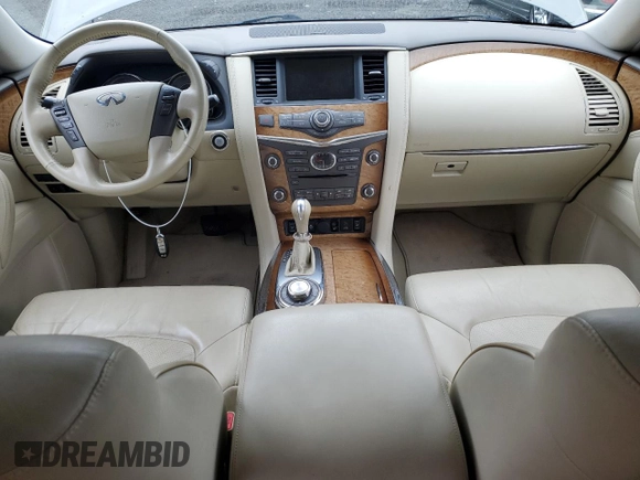 2012 Infiniti QX56 7-passenger z VIN JN8AZ2NE6C9021661, wystawiony jako Copart lot #54956795 z przebiegiem 106 037 mil mil oraz Tytuł czysty. Historia ofert i sprzedaży dostępna na DreamBid. Obrazek 8.