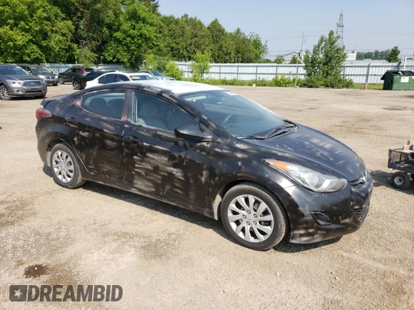 2013 Hyundai Elantra GLS with VIN 5NPDH4AE1DH233633, listed as a Copart auction lot 60449585 with 124,839 mi miles and Clean title. Bid and sale history available at DreamBid. Image 4.