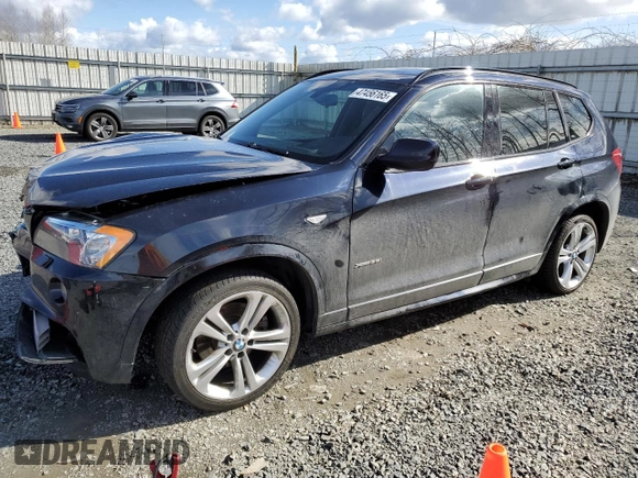 2014 BMW X3 xDrive35i with VIN 5UXWX7C5XE0E80403, listed as a Copart auction lot 47456165 with 82,419 mi miles and Salvage Title. Bid and sale history available at DreamBid. Image 1.