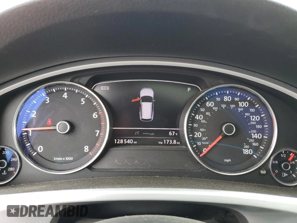2012 Volkswagen Touareg Sport with VIN WVGFF9BP8CD001039, listed as a Copart auction lot 57764125 with 128,540 mi miles and Clean title. Bid and sale history available at DreamBid. Image 9.