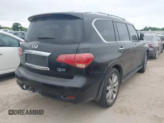 2013 Infiniti QX56 with VIN JN8AZ2NF6D9550697, listed as a IAAI auction lot 42164023 with 123,590 mi miles and . Bid and sale history available at DreamBid. Image 4.