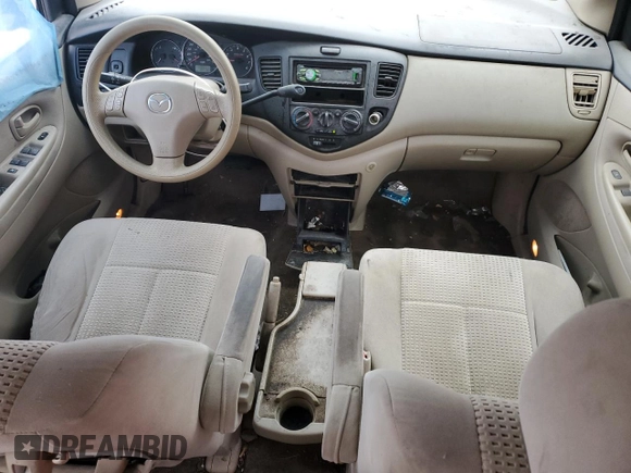 2004 Mazda MPV LX with VIN JM3LW28A740524165, listed as a Copart auction lot 50571435 with 201,189 mi miles and Salvage Title. Bid and sale history available at carsss.com. Image 8.