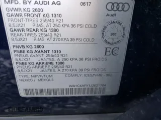 2018 Audi SQ5 Prestige with VIN WA1C4AFY1J2021704, listed as a Copart auction lot 76020664 with 119,928 mi miles and Salvage Title. Bid and sale history available at DreamBid. Image 14.