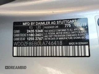 2020 Mercedes-Benz E-Class E 350 with VIN WDDZF8EB0LA746418, listed as a Copart auction lot 57963784 with 0 mi miles and Salvage Title. Bid and sale history available at carsss.com. Image 12.