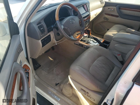 2003 Lexus LX 470 with VIN JTJHT00W833533180, listed as a Copart auction lot 75102374 with 0 mi miles and Non Repairable. Bid and sale history available at carsss.com. Image 8.