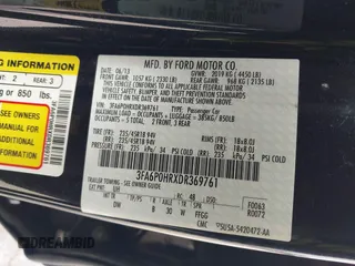 2013 Ford Fusion SE with VIN 3FA6P0HRXDR369761, listed as a IAAI auction lot 42299473 with 61,330 mi miles and . Bid and sale history available at DreamBid. Image 9.