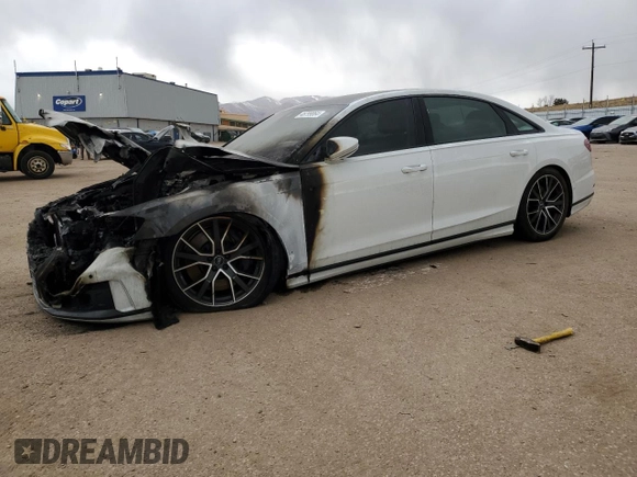 2020 Audi A8 L with VIN WAU8EAF83LN005169, listed as a Copart auction lot 46799864 with 0 mi miles and Salvage Title. Bid and sale history available at carsss.com. Image 1.