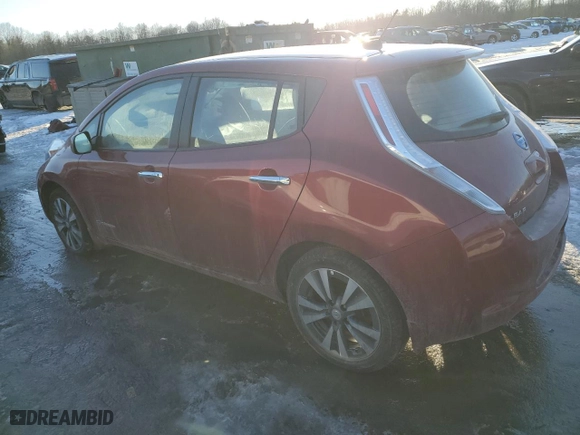 2015 Nissan LEAF SL with VIN 1N4AZ0CP7FC321033, listed as a Copart auction lot 42776715 with 53,700 mi miles and Salvage Title. Bid and sale history available at carsss.com. Image 2.