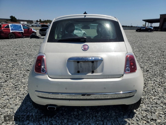 2012 FIAT 500 Lounge with VIN 3C3CFFCR5CT122857, listed as a Copart auction lot 64419545 with 97,605 mi miles and Salvage title. Bid and sale history available at DreamBid. Image 6.