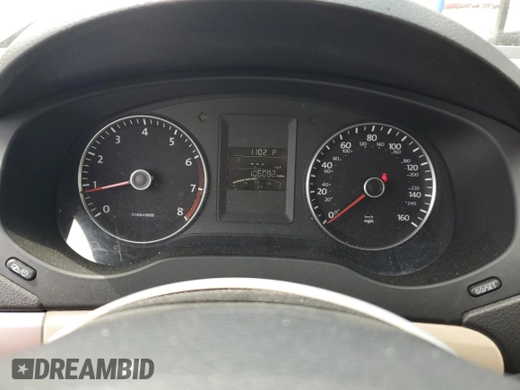 2013 Volkswagen Jetta SE with VIN 3VWDX7AJ6DM438180, listed as a Copart auction lot 59582655 with 106,082 mi miles and Salvage title. Bid and sale history available at DreamBid. Image 9.