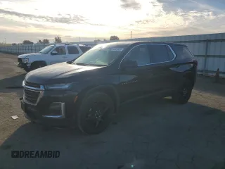 2022 Chevrolet Traverse LS with VIN 1GNERFKW7NJ128860, listed as a Copart auction lot 46322455 with 45,849 mi miles and Salvage Title. Bid and sale history available at carsss.com. Image 1.