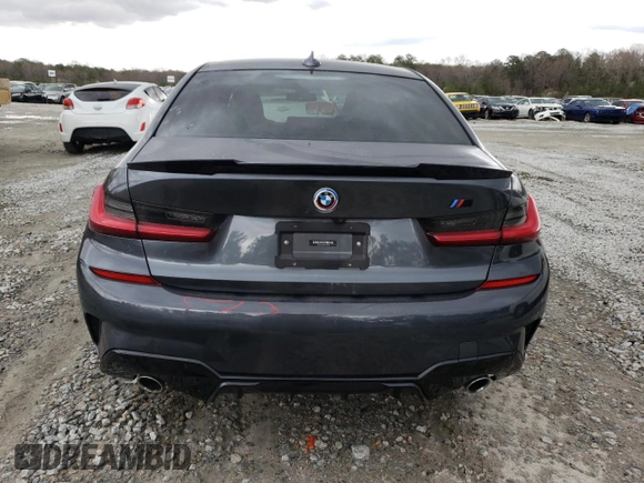 2021 BMW 3 Series 330i with VIN 3MW5R1J0XM8B57091, listed as a Copart auction lot 47584795 with 51,205 mi miles and Salvage Title. Bid and sale history available at carsss.com. Image 6.