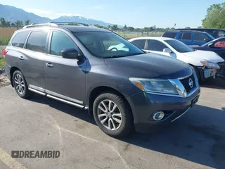 2013 Nissan Pathfinder SL with VIN 5N1AR2MM9DC605458, listed as a IAAI auction lot 42341236 with 198,143 mi miles and . Bid and sale history available at DreamBid. Image 1.