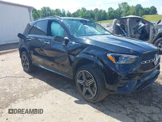 2025 Mercedes-Benz GLE 450 with VIN 4JGFB5KB1SB324514, listed as a IAAI auction lot 42370073 with 6,976 mi miles and . Bid and sale history available at DreamBid. Image 1.